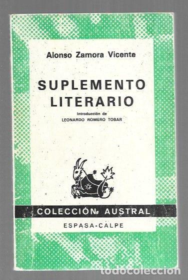 Livres: SUPLEMENTO LITERARIO - ZAMORA VICENTE, ALONSO