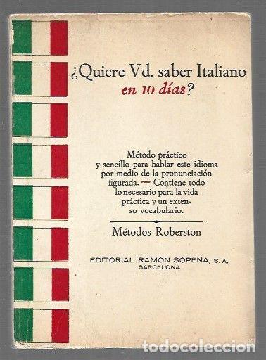 books: &iquest;QUIERE VD. SABER ITALIANO EN 10 DIAS? - METODOS ROBERSTON