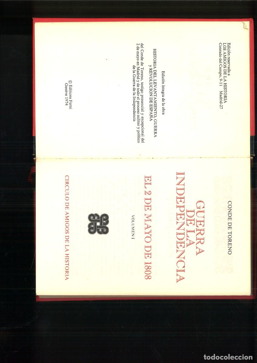 Libros: GUERRA DE LA INDEPENDENCIA. EL 2 DE MAYO DE 1808. Conde de Toreno