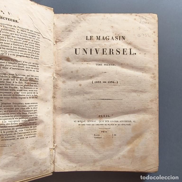 Libros: LE MAGASIN UNIVERSEL. Tome Premier. 1833 - 1834. -