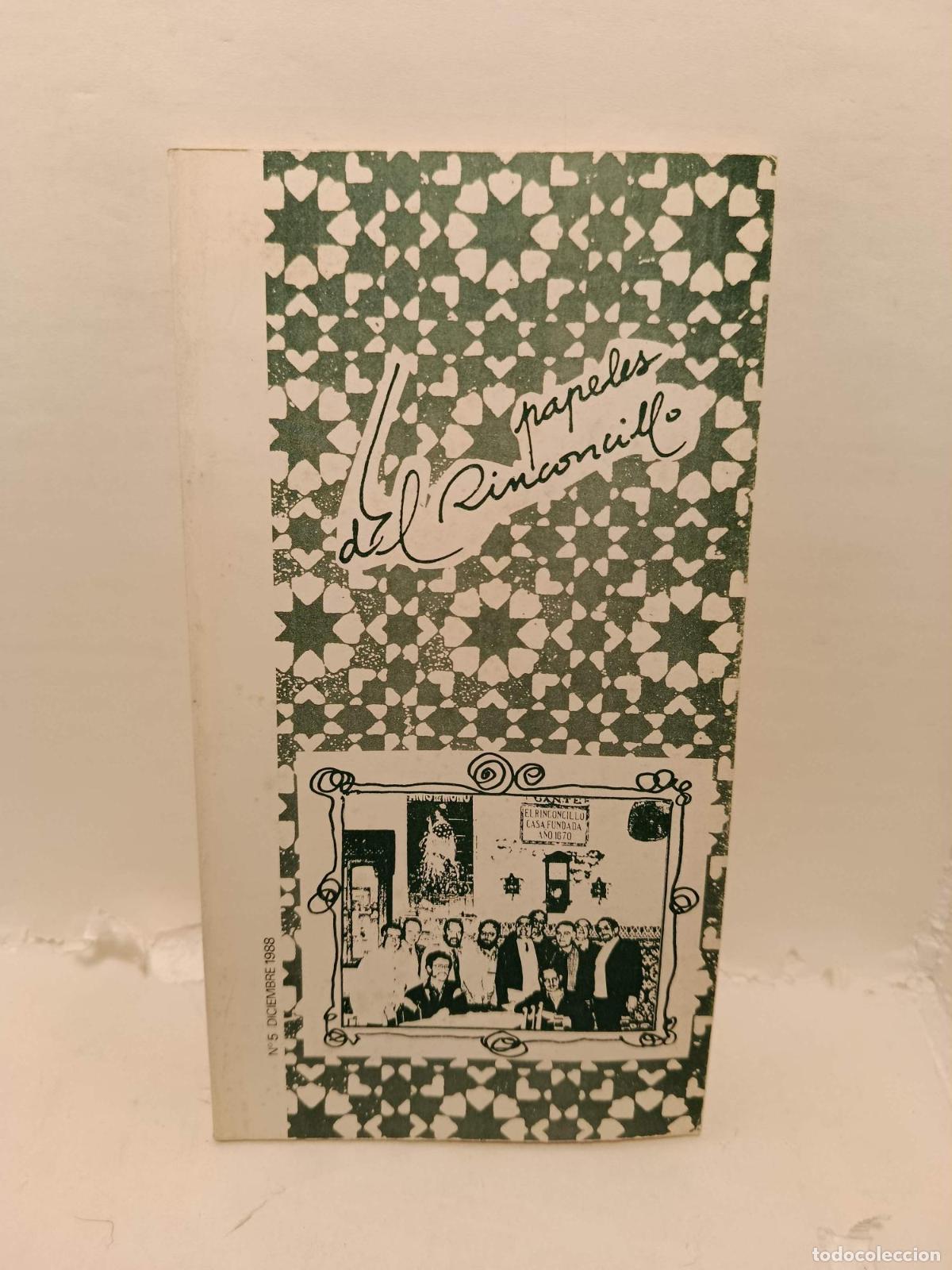 Livros em segunda m&atilde;o: PAPELES DEL RINCONCILLO. N&ordm; 5 diciembre 1988 - Varios Autores