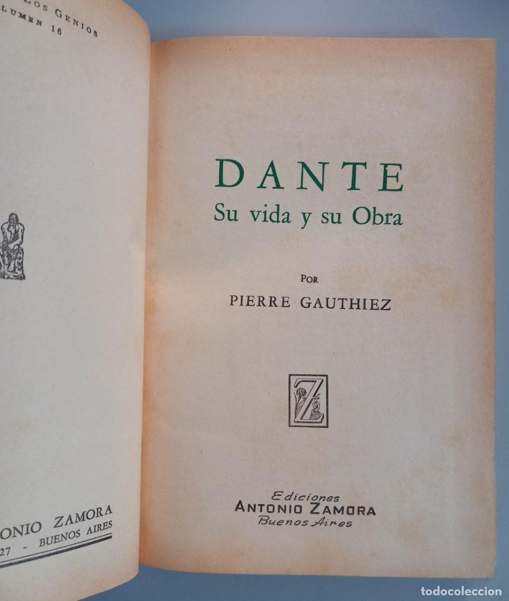Libros: Dante. Su vida y su obra. - GAUTHIEZ, Pierre: - Foto 9