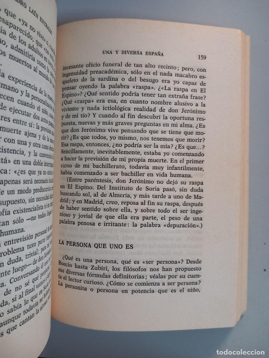 Libros: Una y diversa Espa&ntilde;a. - LA&Iacute;N ENTRALGO, Pedro: - Foto 8