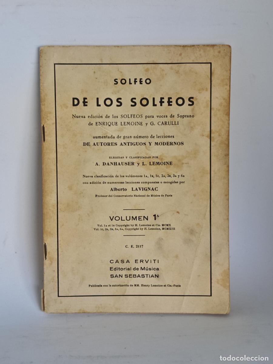 Libros: Solfeo de los solfeos. Volumen 1&ordm; - tdk110 - Foto 1