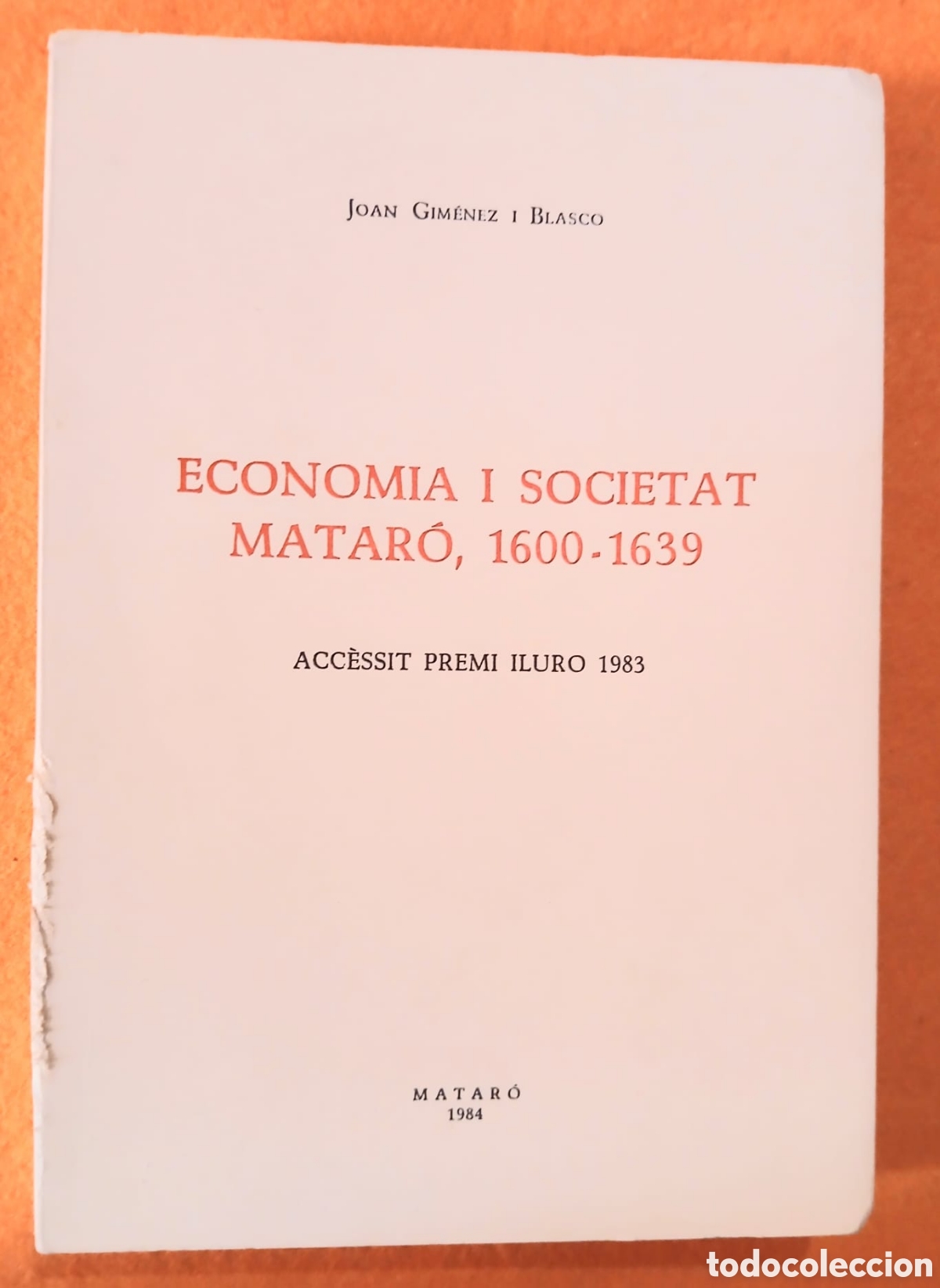 Libros: Economia i societat, Matar&oacute; 1600-1639