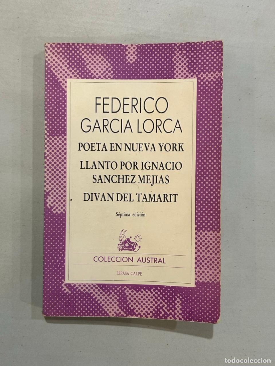 Libros: Federico Garc&iacute;a Lorca - Poeta en Nueva York
