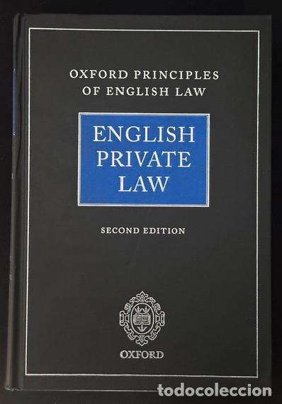 books: ENGLISH PRIVATE LAW - BURROWS, Andrew