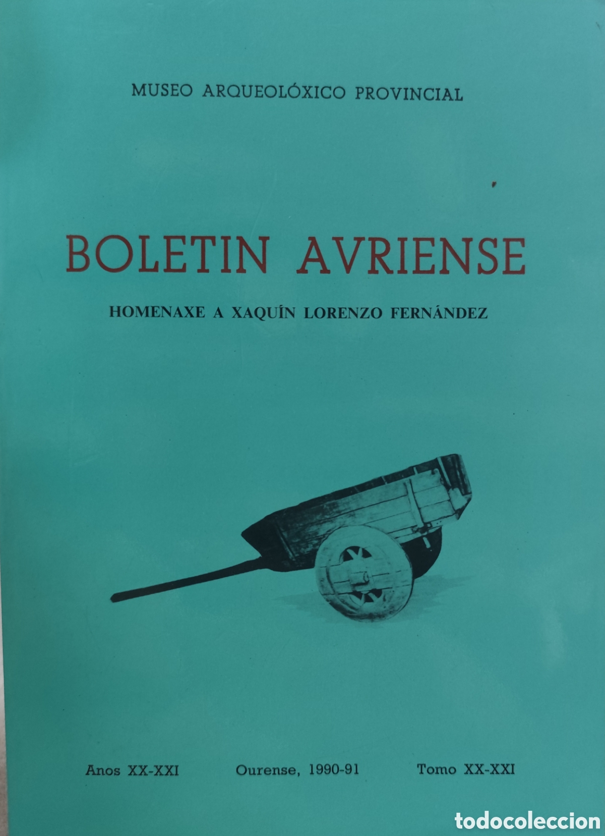 B&uuml;cher: BOLETIN AVRIENSE. Homenaxe a Xaqu&iacute;n Lorenzo Fern&aacute;ndez. Anos XX-XXI. Tomo XX-XXI. Ourense 1990-91. Ga