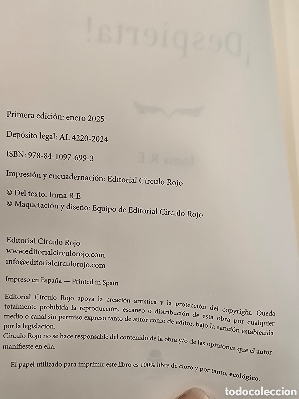 Libros: Despierta Inma R.E. Circulo Rojo 2025 Autoayuda - Foto 3