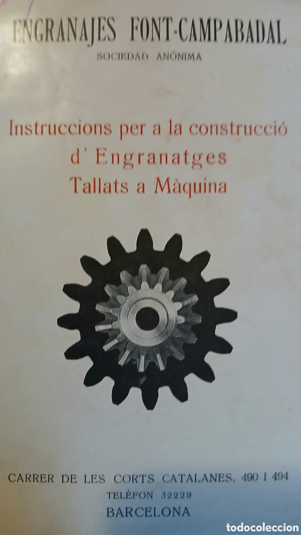 Libros: Engranajes font campabadal,1929 - Foto 3