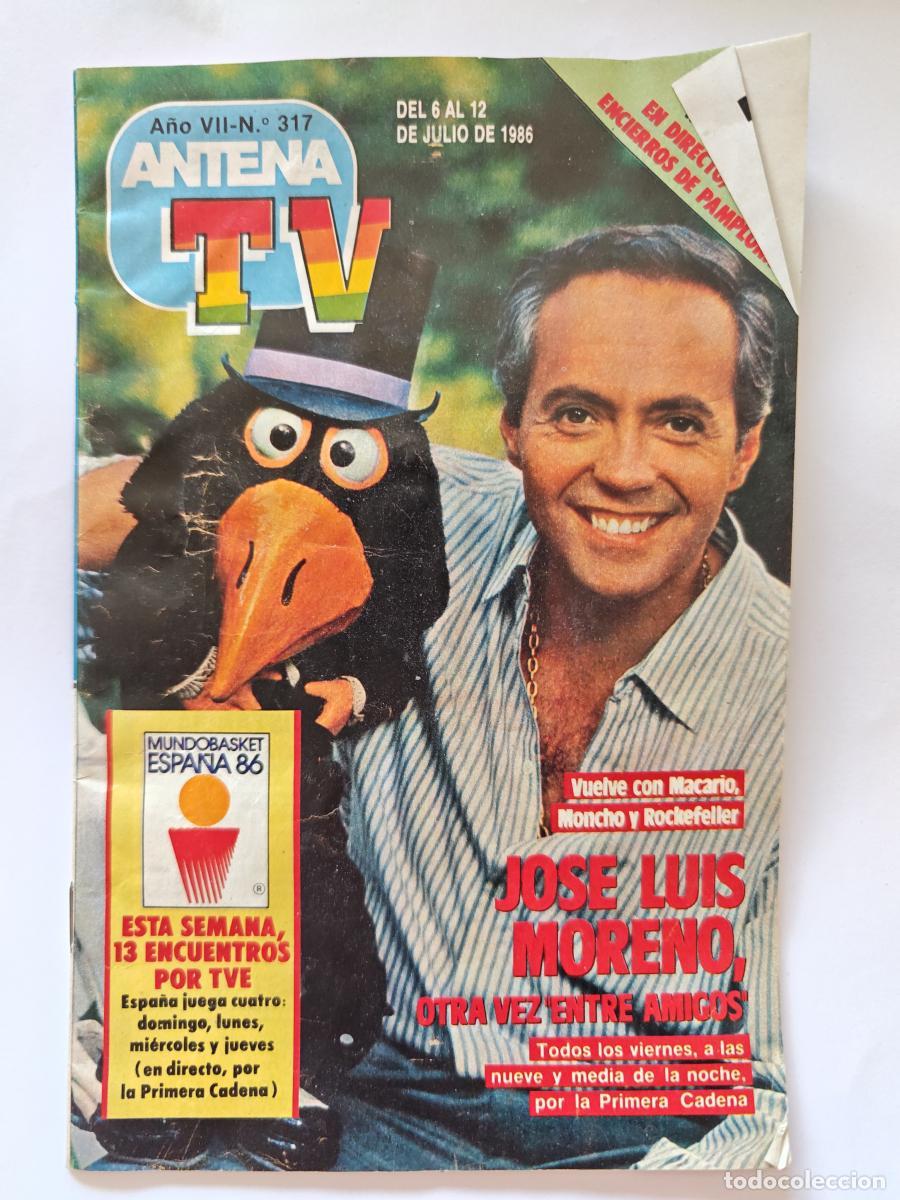 Libri di seconda mano: ANTENA TV N 317- jose luis moreno- 1986 -tdkc118 - revista