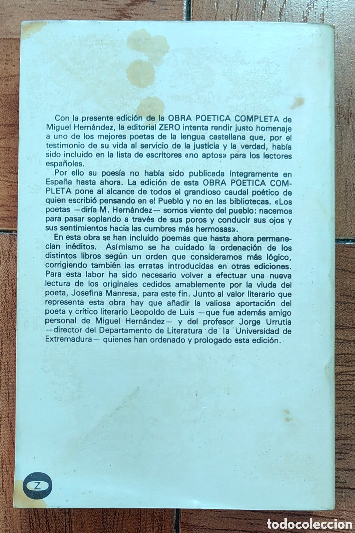 Libros: Obra Po&eacute;tica Completa � Zero - Miguel Hern&aacute;ndez - Foto 5