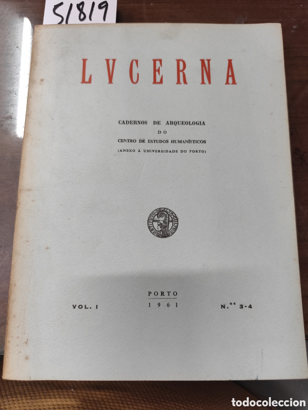 Libros: LVCERNA. Cadernos de Arqueologia do centro de estudos human&iacute;sticos n&ordm;3-4. A&ntilde;o 1961