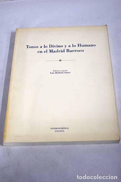 Libros: Tonos a lo divino y a lo humano en el Madrid Barroco