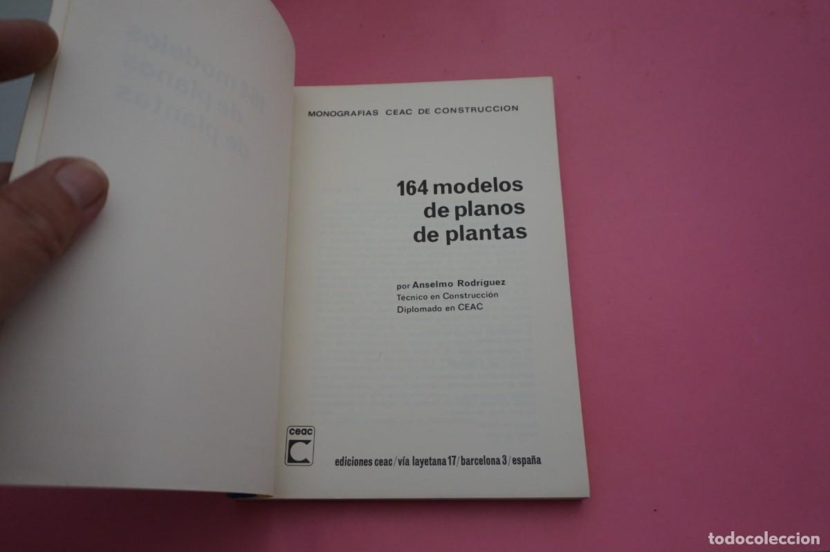 Libros: 4B/ 164 MODELOS DE PLANOS DE PLANTAS - ANSELMO RODRIGUEZ - CEAC ED. - Foto 2