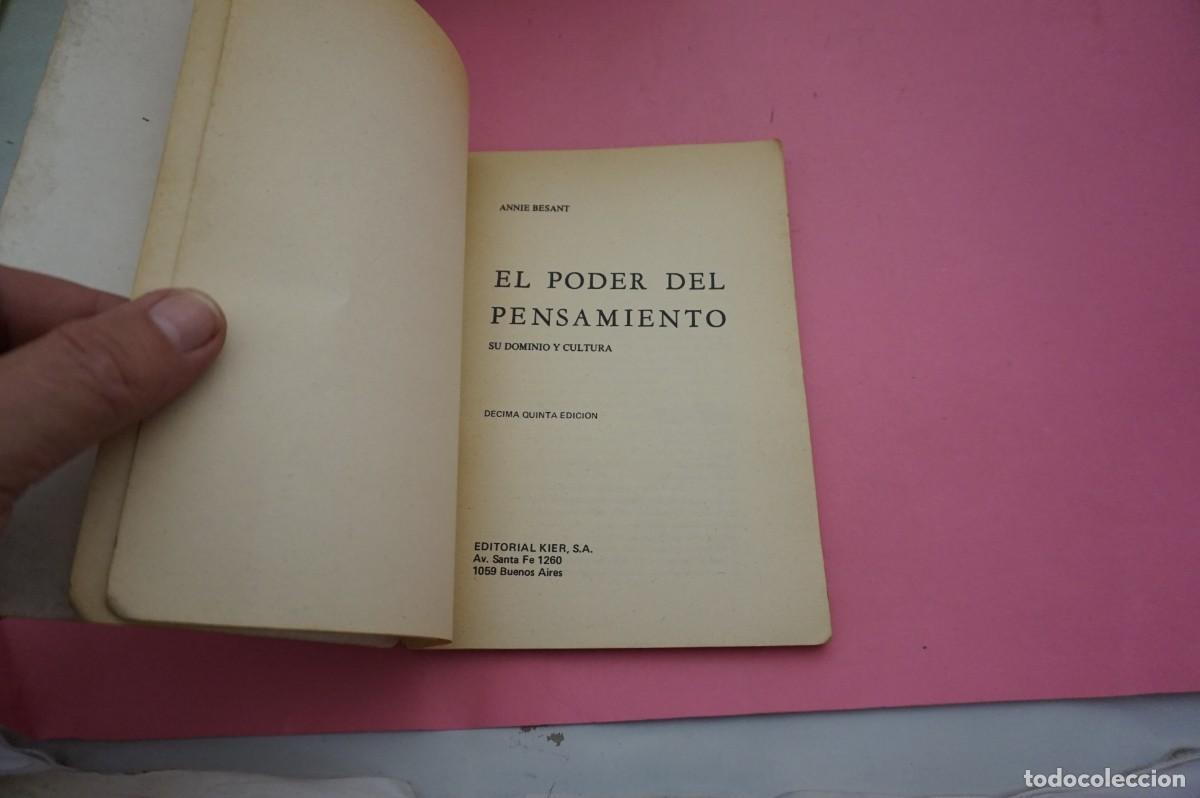Libros: S3/ EL PODER DEL PENSAMIENTO - ANNIE BESANT / EDITORIAL KIER S.A. - Foto 2
