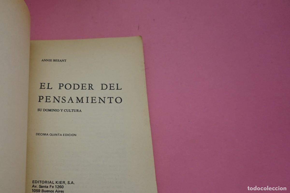 Libros: S3/ EL PODER DEL PENSAMIENTO - ANNIE BESANT / EDITORIAL KIER S.A. - Foto 3