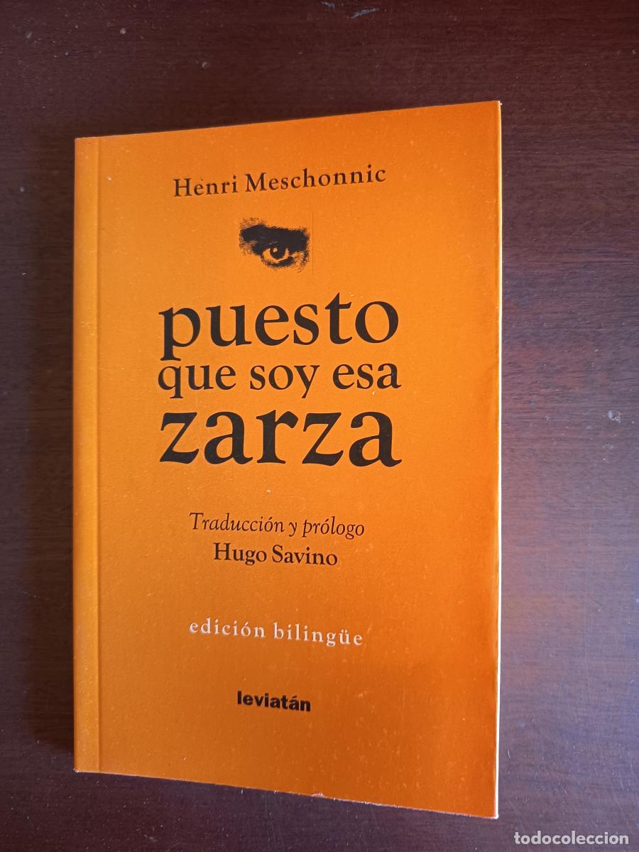 Livres: Puesto que soy esa zarza - Henri Meschonnic. Traducci&oacute;n y pr&oacute;logo Hugo Savino
