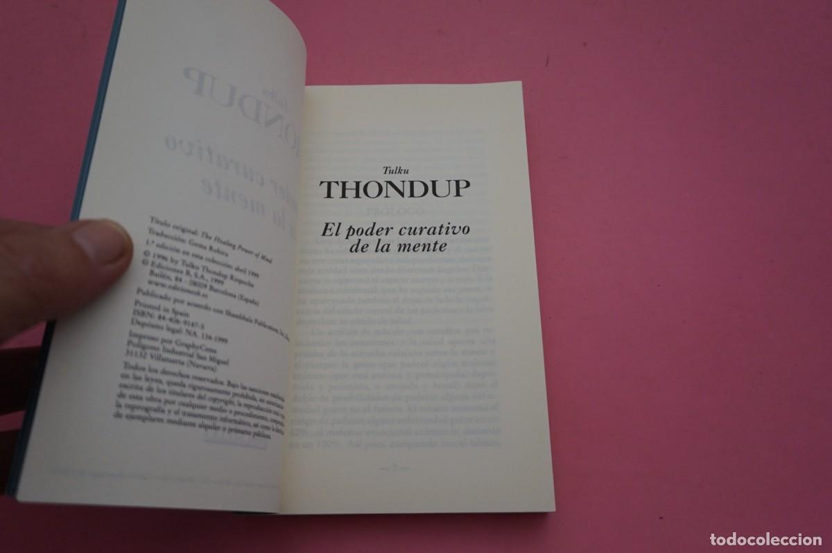 Libros: S3/ EL PODER CURATIVO DE LA MENTE - TULKU THONDUP / EDICIONES B GRUPO ZETA - Foto 2