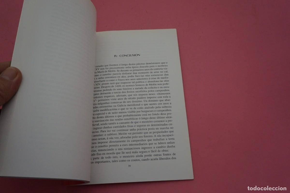 Libros: 24A/ O MOSTEIRO DE MELON NO SECULO XV - FRANCISCO JAVIER PEREZ / - Foto 3