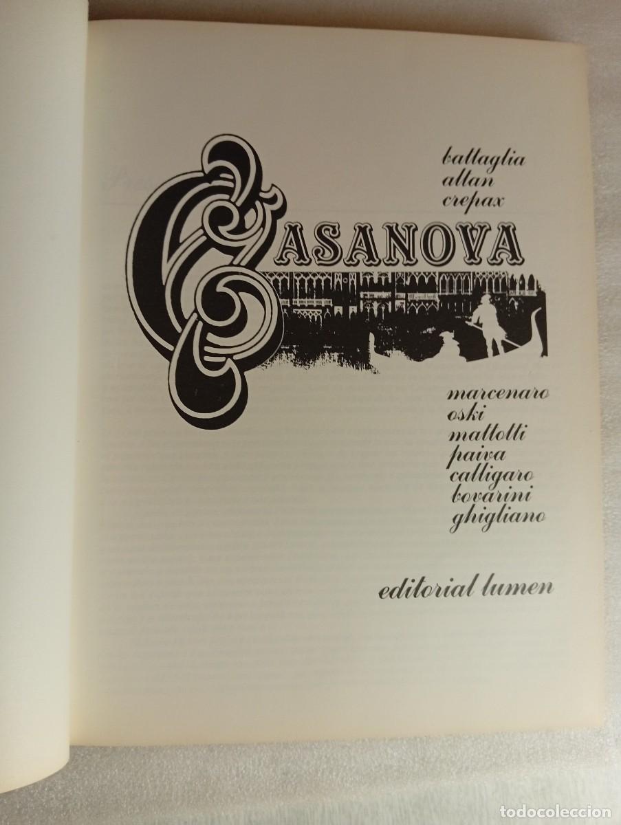 Libros: CASANOVA - EDITORIAL LUMEN - PRIMERA EDICI&Oacute;N 1984 - Foto 2