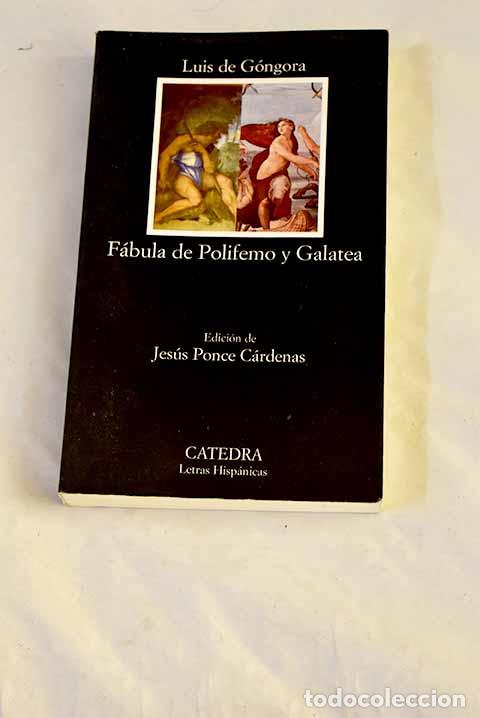 Libros: F&aacute;bula de Polifemo y Galatea.- G&oacute;ngora y Argote, Luis de