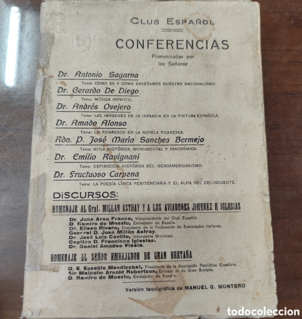 Livros em segunda m&atilde;o: CONFERENCIAS Y DISCURSOS. Sello de la Biblioteca de Eugenio D Ors. A&ntilde;o 1928-1929