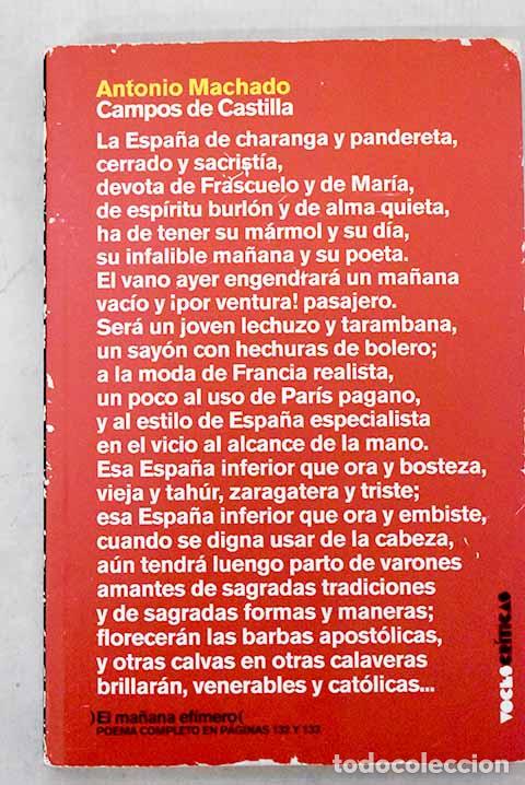 Livres: Campos de Castilla: Machado, Antonio.- Machado, Antonio