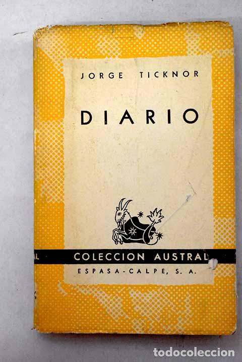 Livres: Diario: Ticknor, George.- Ticknor, George