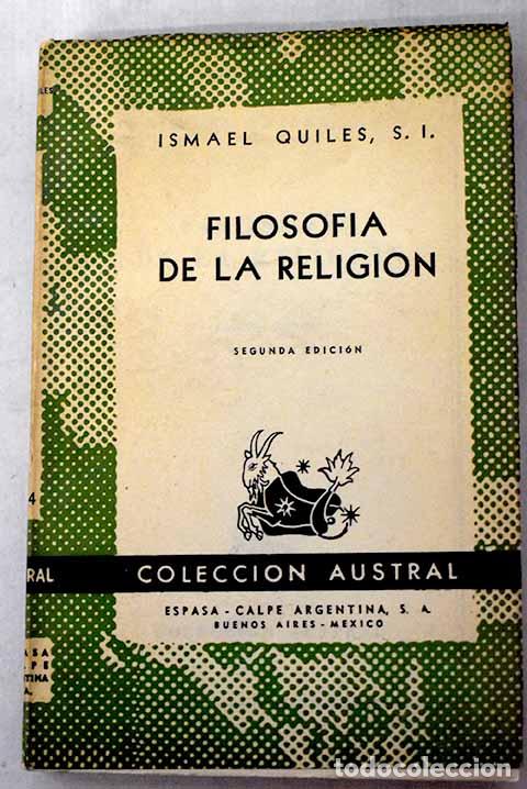 Livres: Filosof&iacute;a de la Religi&oacute;n.- Quiles, Ismael
