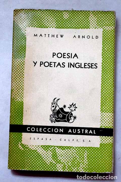 Libros: Poes&iacute;a y poetas ingleses.- Arnold, Matthew