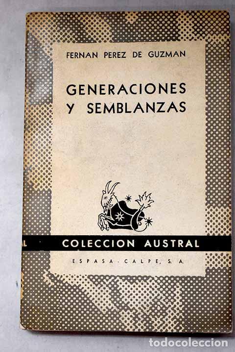 Libros: Generaciones y semblanzas.- P&eacute;rez de Guzm&aacute;n, Fern&aacute;n