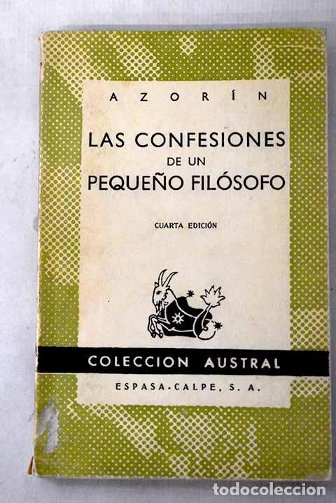 books: Las confesiones de un peque&ntilde;o fil&oacute;sofo.- Martinez Ruiz, Jos&eacute; (Azor&iacute;n)