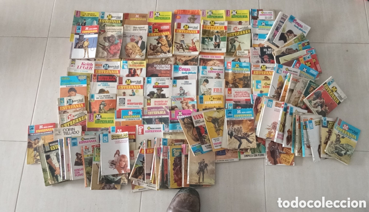 B&uuml;cher: Lote 123 historietas, libros de bolsillo. Bruguera, Estefan&iacute;a, Easa.. Oeste / Amor.