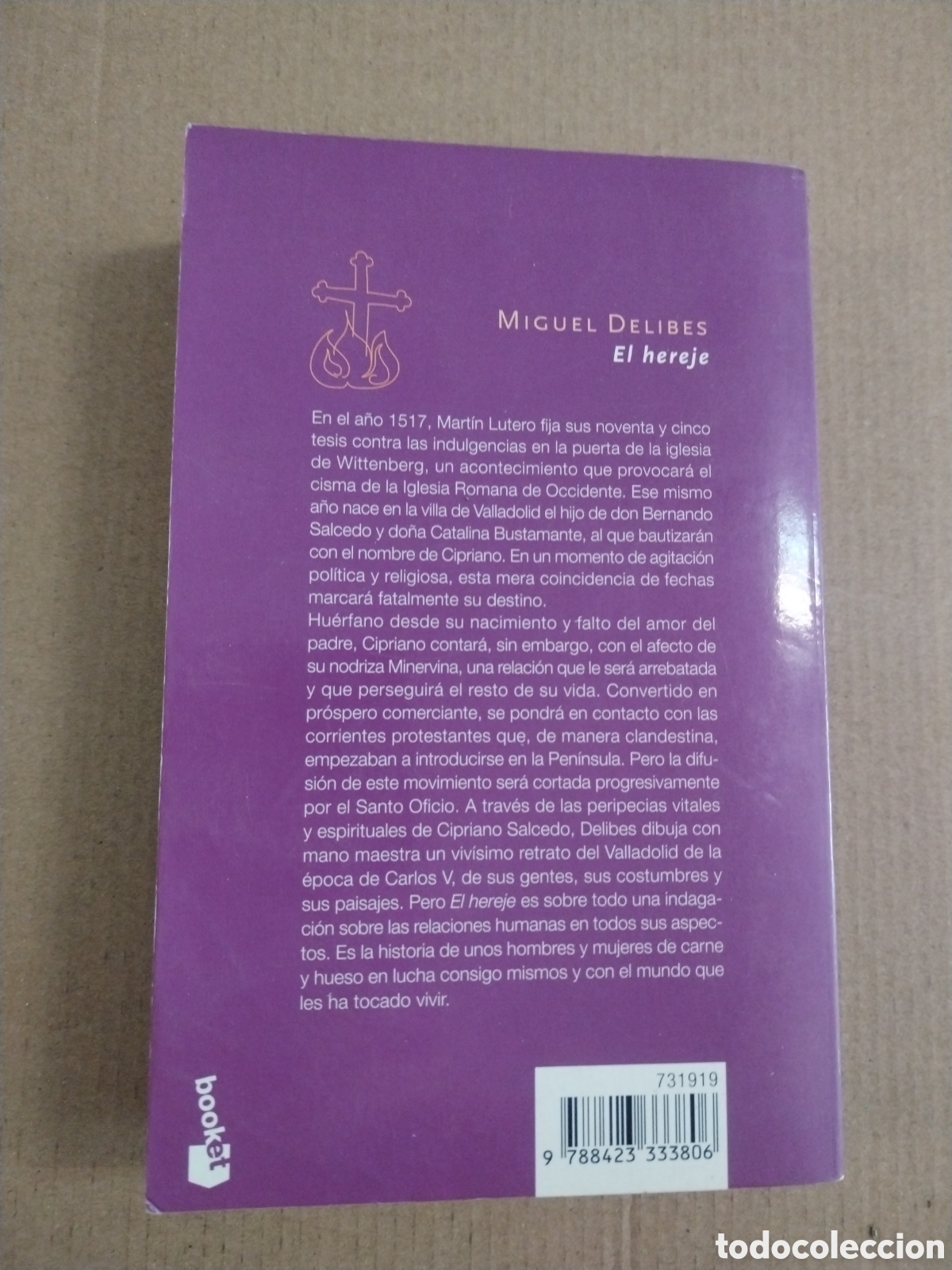 Libros: EL HEREJE. Miguel Delibes. CL. - Foto 2
