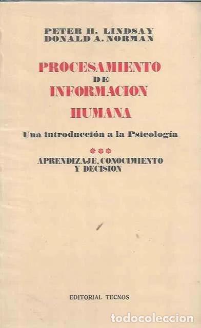 Libros: Procesamiento de informaci&oacute;n humana. Tomo 3 - Peter H. Lindsay y Donald A. Norman