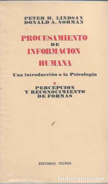 Libros: Procesamiento de informaci&oacute;n humana - Peter H. Lindsay y Donald A. Norman