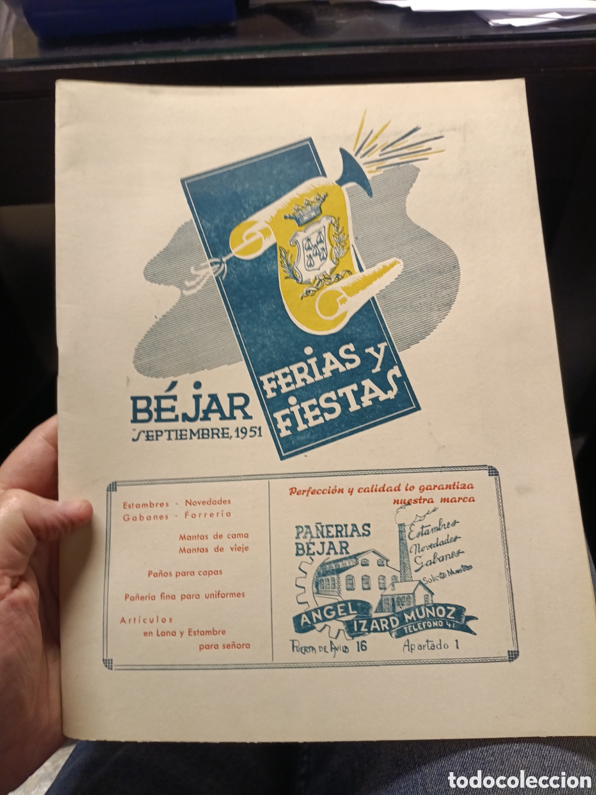 Libros: Libro ferias y fiestas de B&eacute;jar 1951
