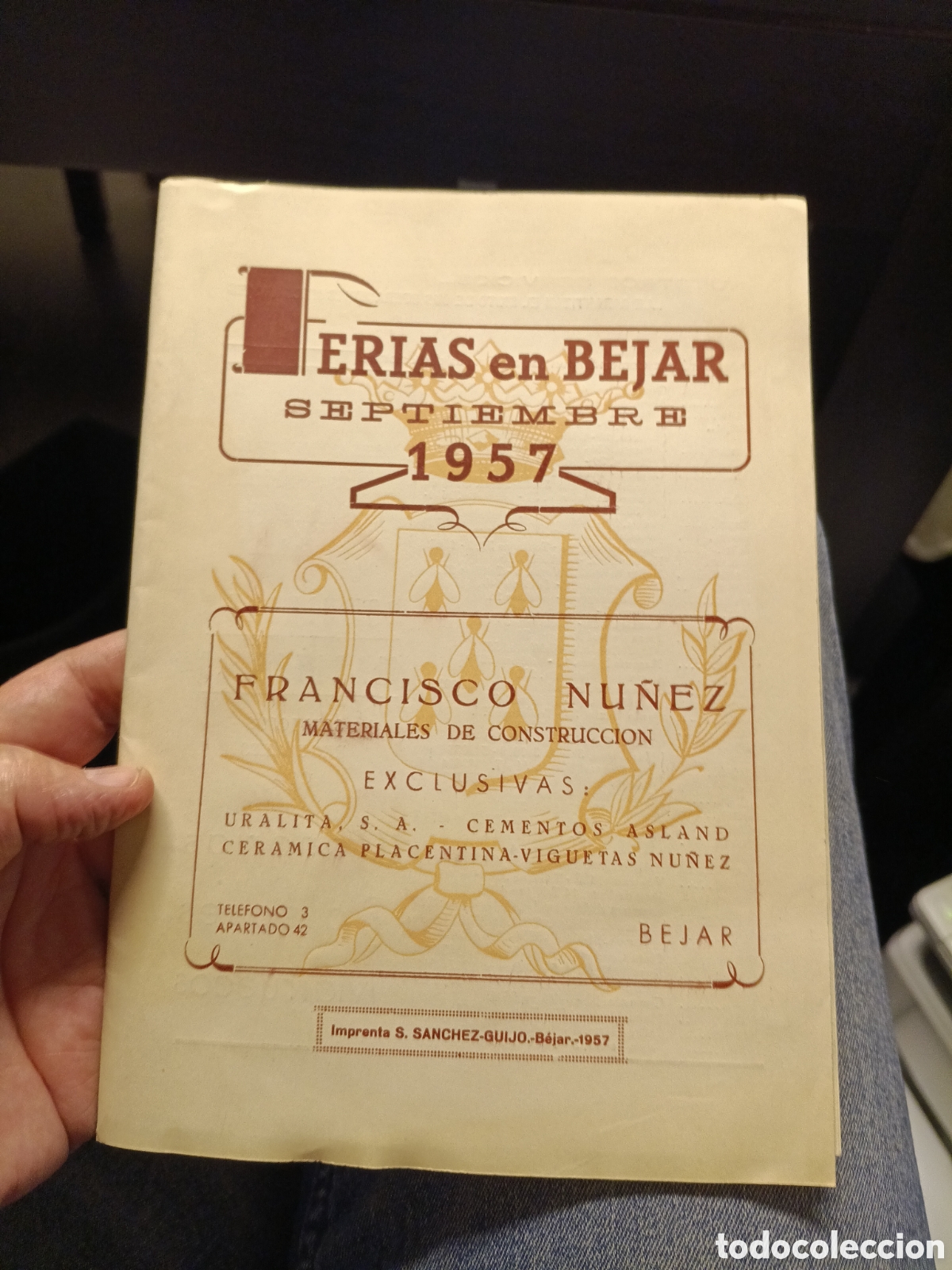 Libros: Libro ferias B&eacute;jar 1957
