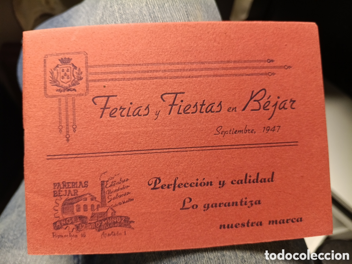 Libros: Libro ferias y fiestas de B&eacute;jar 1947