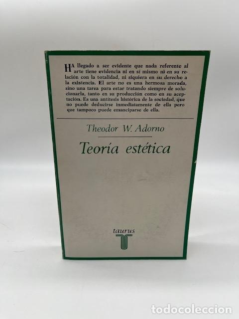 Libros: ADORNO, Theodor W. - Teor&iacute;a est&eacute;tica.