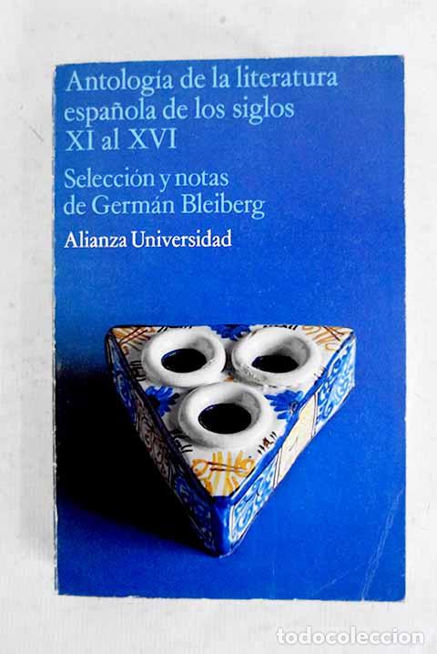 Libros: Antolog&iacute;a de la literatura espa&ntilde;ola de los siglos XI al XVI