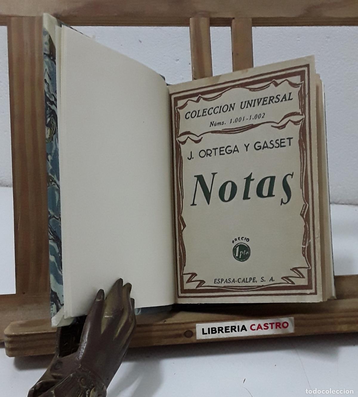 Libros: Notas. Jos&eacute; Ortega y Gasset - Jos&eacute; Ortega y Gasset.