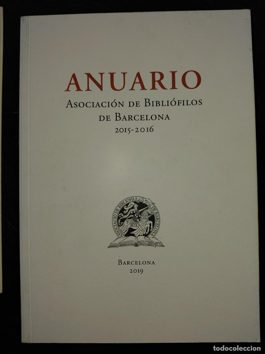 Libros: Asociaci&oacute;n de Bibli&oacute;filos de Barcelona 2015-2016