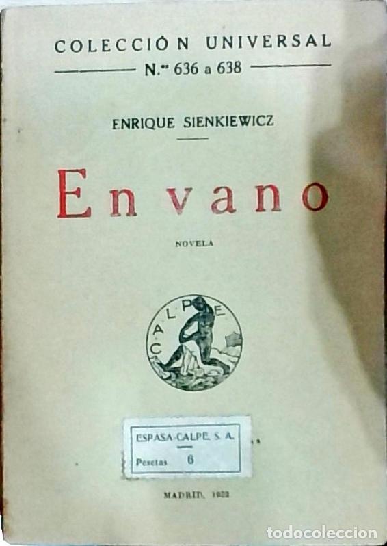 B&uuml;cher: En vano - Enrique Sienkiewicz (Henryk Sienkiewicz):