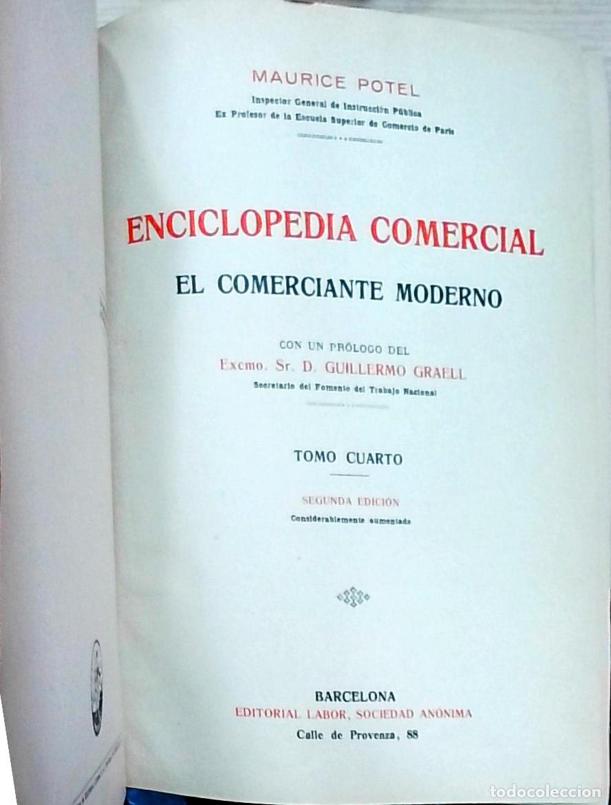 Livros em segunda m&atilde;o: Enciclopedia comercial. El comerciante moderno Tomo Cuarto - Potel, Maurice: