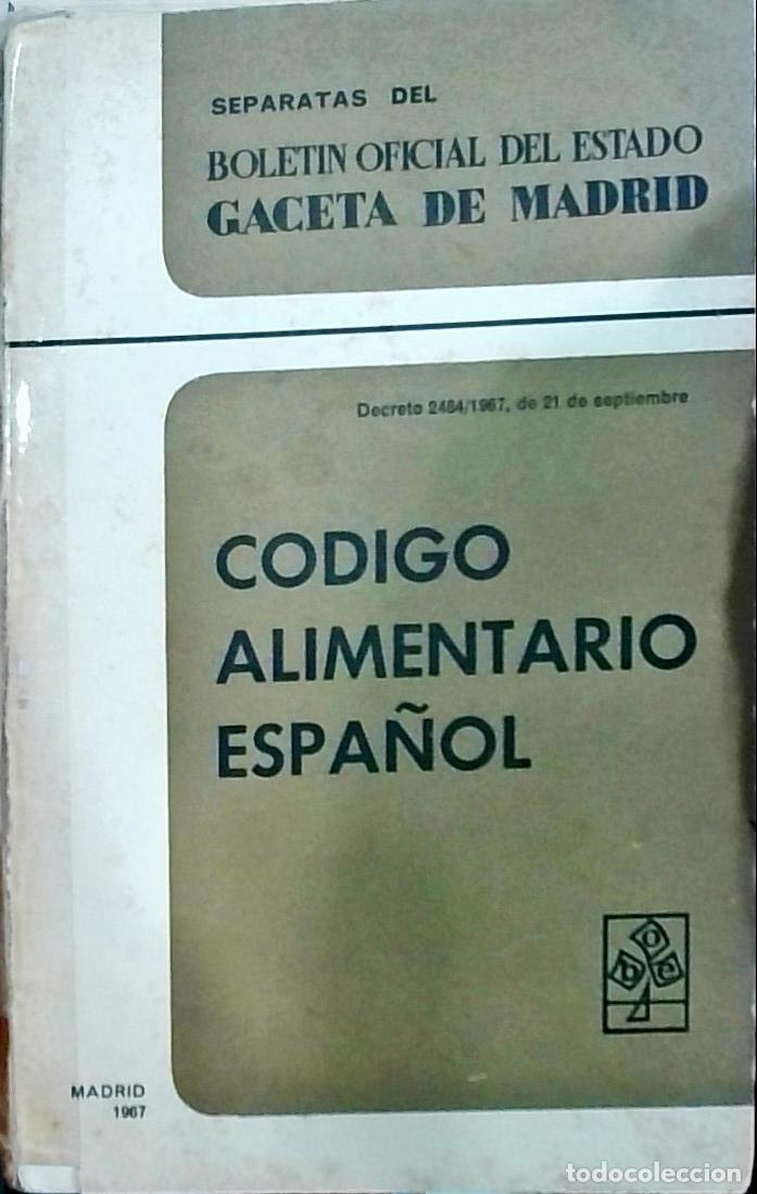 B&uuml;cher: C&oacute;digo Alimentario Espa&ntilde;ol. Decreto 2484/1967, de 21 de septiembre - Autores Varios: