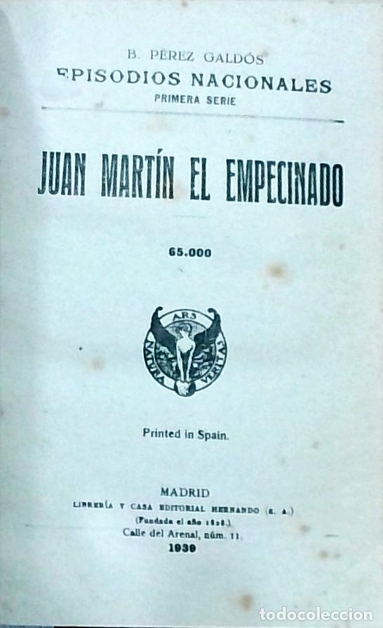 Libros: Juan Mart&iacute;n el Empecinado: Episodios Nacionales - Benito P&eacute;rez Gald&oacute;s: