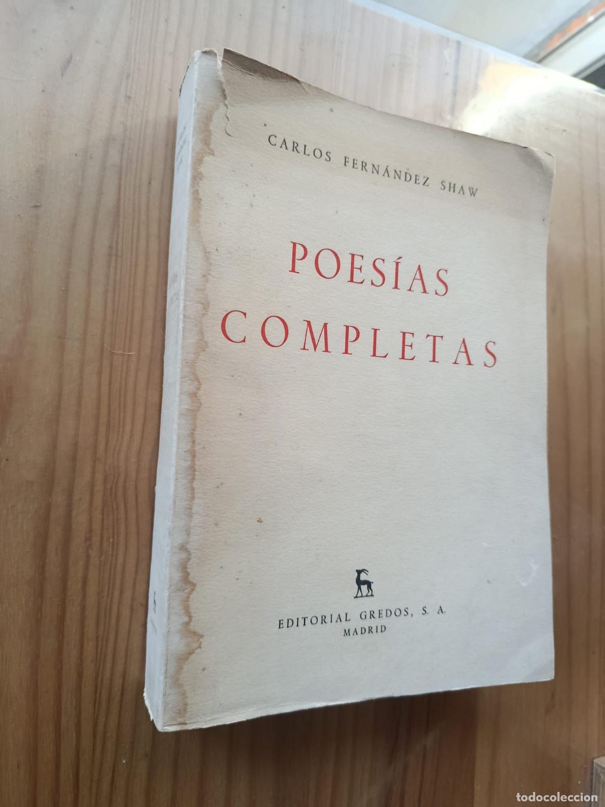B&uuml;cher: Poes&iacute;as completas (Dedicado y firmado por el autor) - Carlos Fern&aacute;ndez Shaw