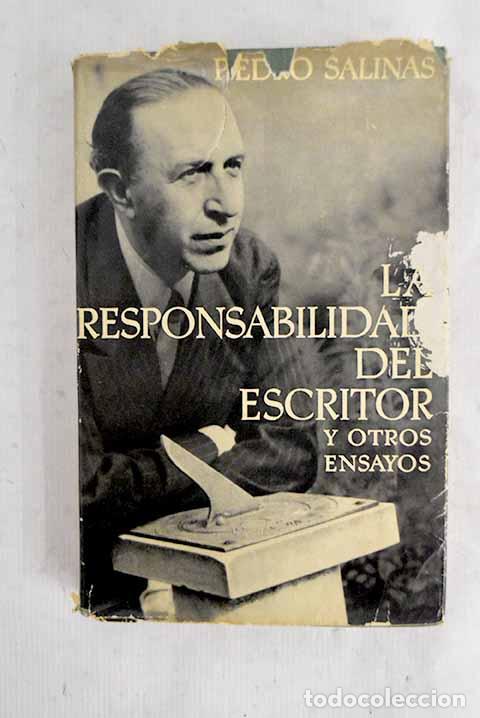 Libros: La responsabilidad del escritor.- Salinas, Pedro
